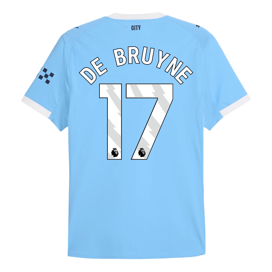 DE BRUYNE #17 Manchester City Home Player Version Soccer Jersey 2025/26 Blue