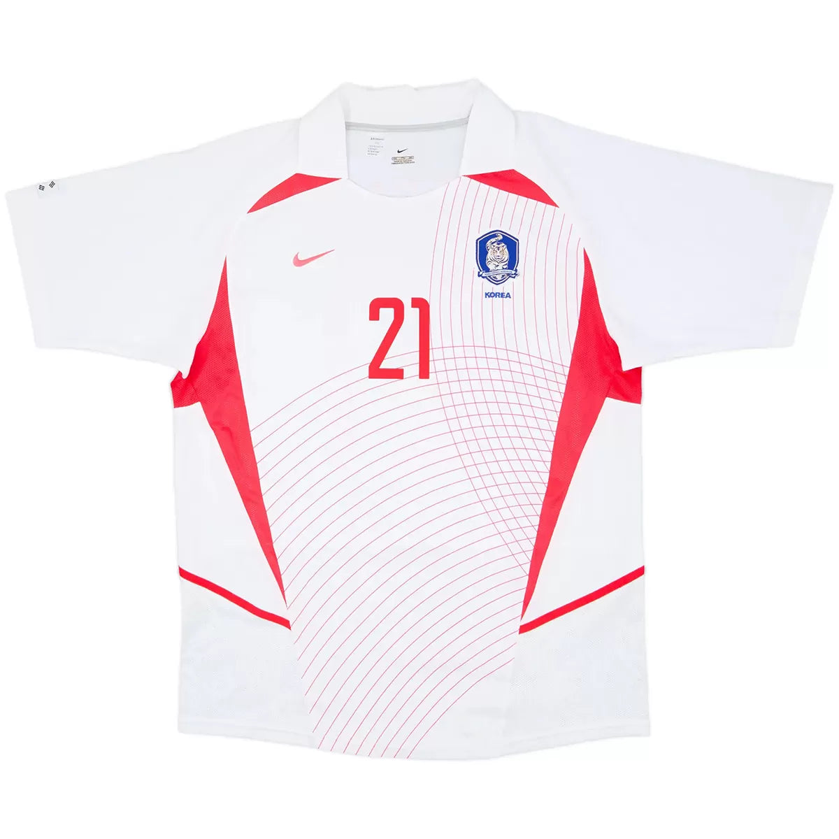 J S Park #21 Südkorea Auswärtstrikot Weltmeisterschaft 2002 Retro Fußballtrikot