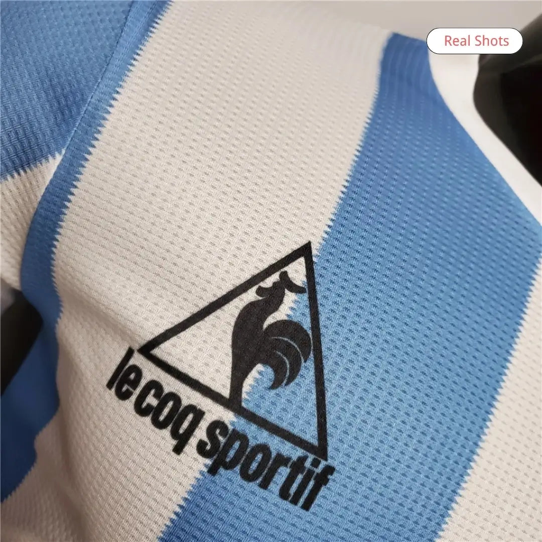 Maillot de football rétro domicile de Maradona n° 10 Argentine 1986 - Version joueur