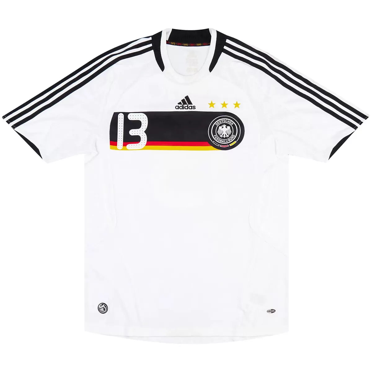 Ballack #13 Germany Euro 2008 Home Football Jersey Retro