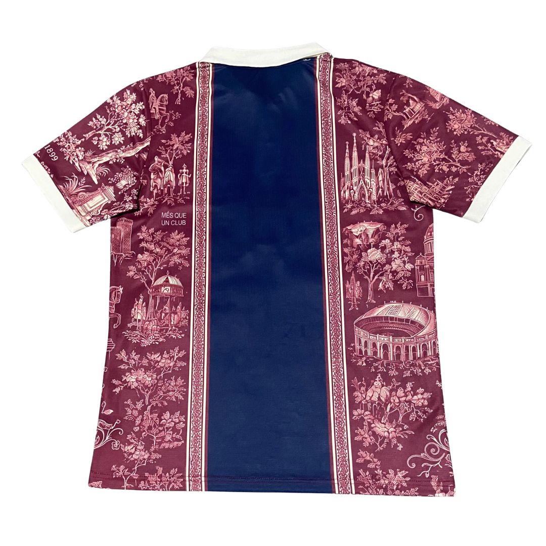 Blaugrana Vintage Style Polo Soccer Jersey 2026 Red