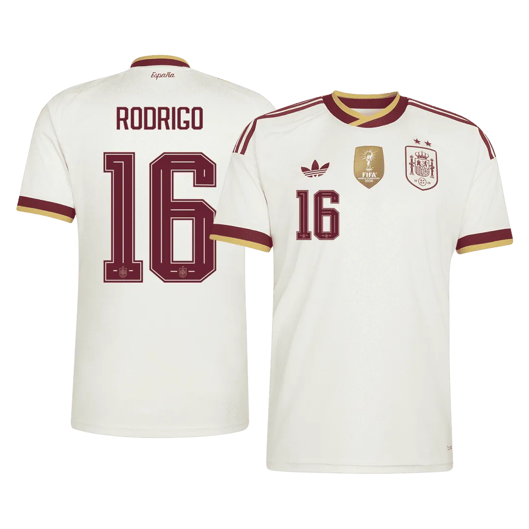 ロドリゴ #16 スペイン代表 アウェイ 選手用 2026 ワールドカップ 優勝記念ユニフォーム
