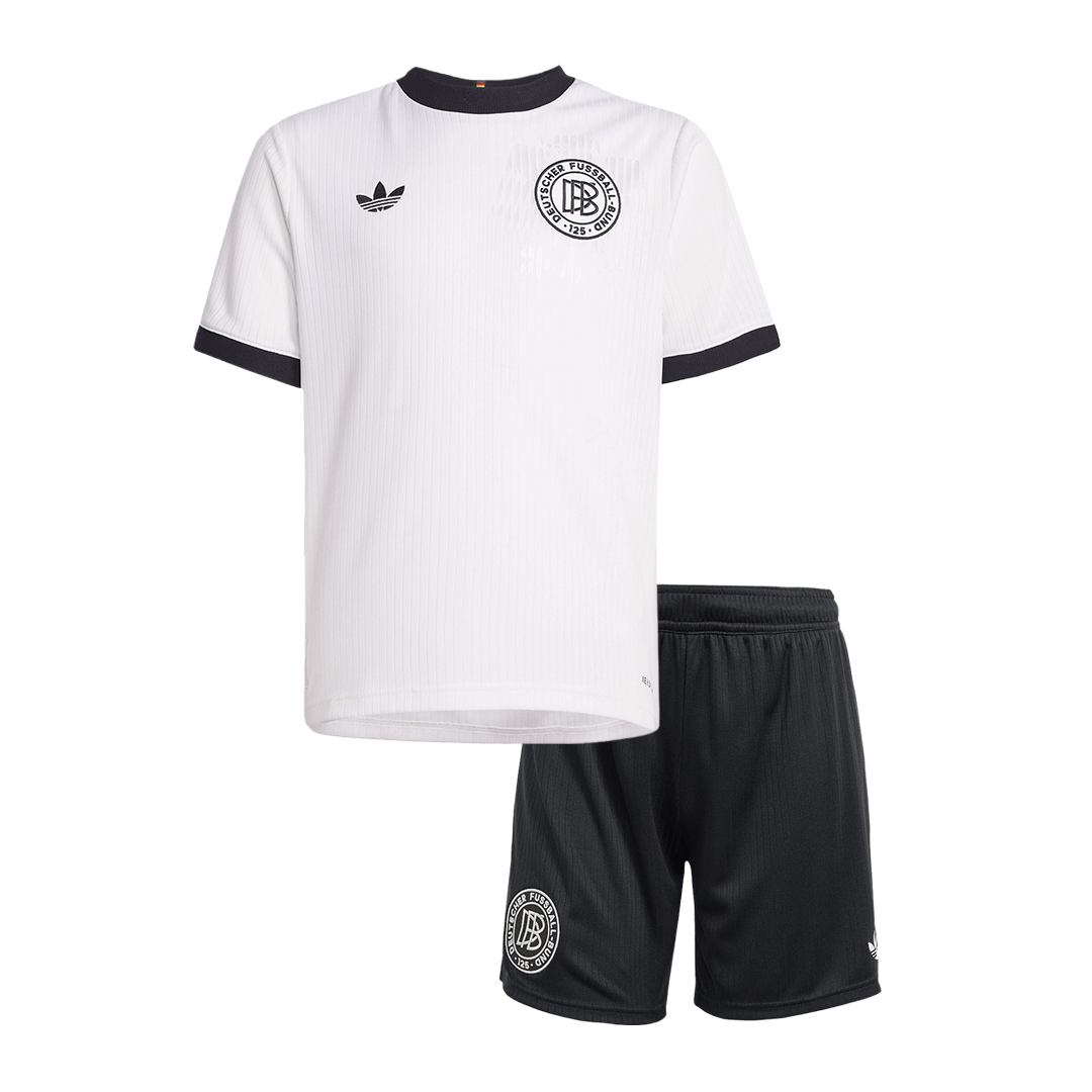 Germany 125th Anniversary Kid's Soccer Jersey Kit (Jersey+Shorts) 2025 White