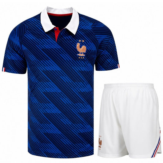 Ensemble domicile de football France Coupe du Monde 2026 - Maillot + Short Sans Logo