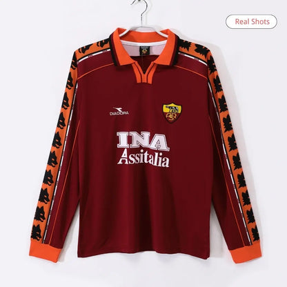 Maillot Rétro Domicile Manches Longues AS Roma 1998/99