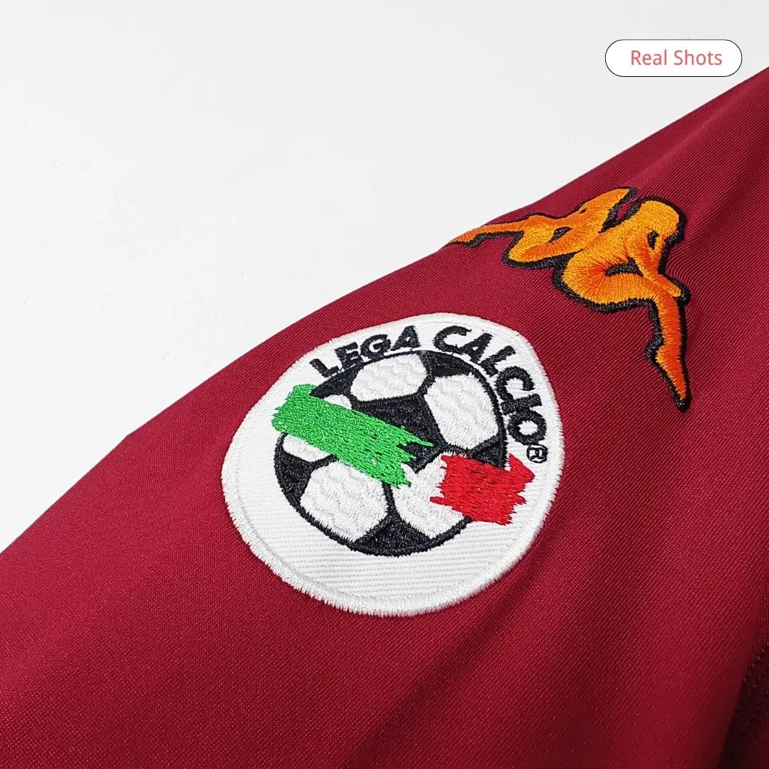 Maillot de football rétro domicile à manches longues Roma 2000/01