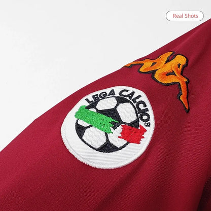 Maillot de football rétro domicile à manches longues Roma 2000/01