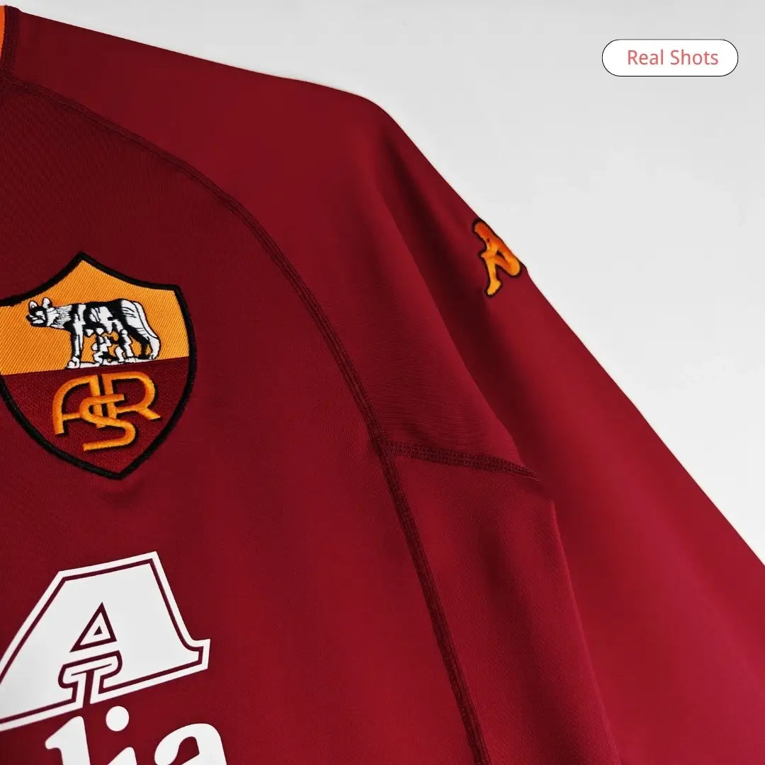 Maillot de football rétro domicile à manches longues Roma 2000/01
