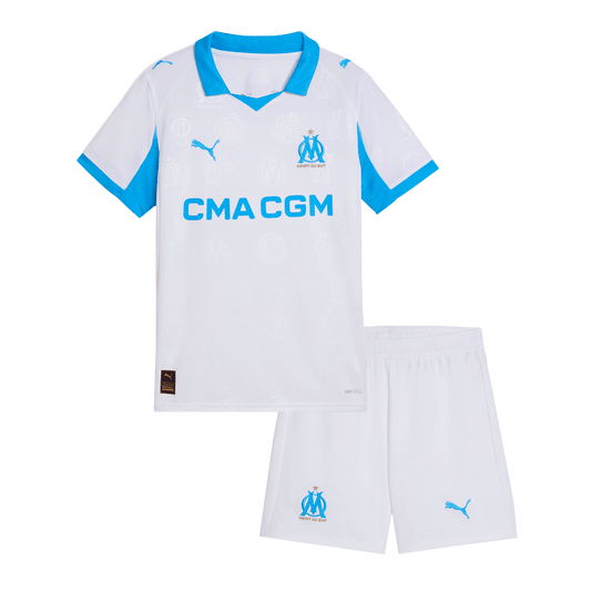 Olympique Marseille Kinder-Heimtrikotset - Trikot + Shorts 2025/26