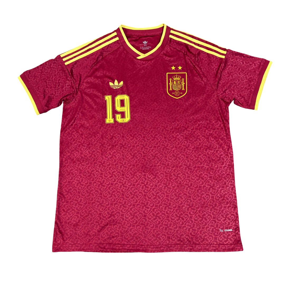 Φανέλα LAMINE YAMAL #19 Ισπανίας 2 Αστέρια Special Player Version Παγκόσμιο Κύπελλο 2026 Κόκκινη