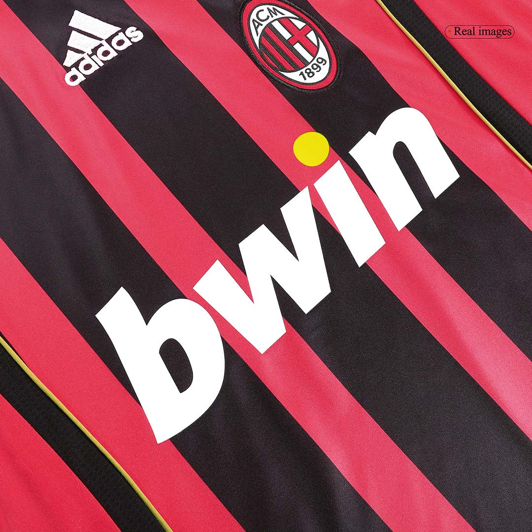 ACミラン 2006/07 ホーム レトロ長袖サッカーユニフォーム