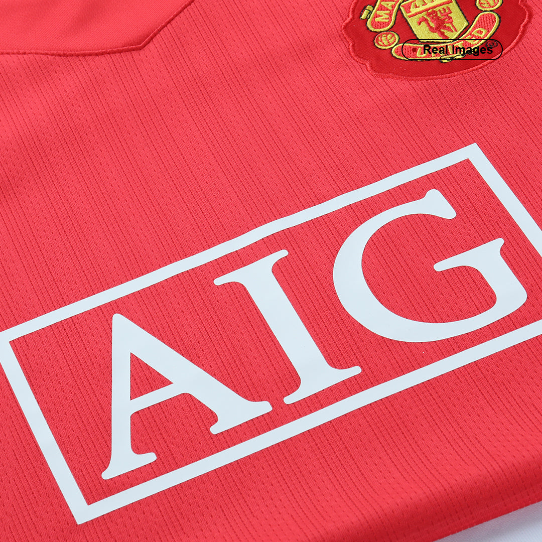 Ρετρό ποδοσφαιρική φανέλα Manchester United 2007/08 εντός έδρας RONALDO #7