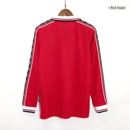 Manchester United 1998/99 Hjemmedrakt Langermet Retro Fotballdrakt