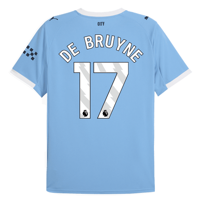 Φανέλα ποδοσφαίρου Manchester City εντός έδρας 2025/26, DE BRUYNE #17, Μπλε