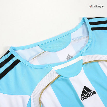 Maillot de football rétro domicile de Messi n° 19 Argentine 2006