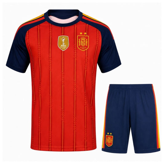Kit de football domicile Espagne - Maillot + Short Coupe du Monde 2026