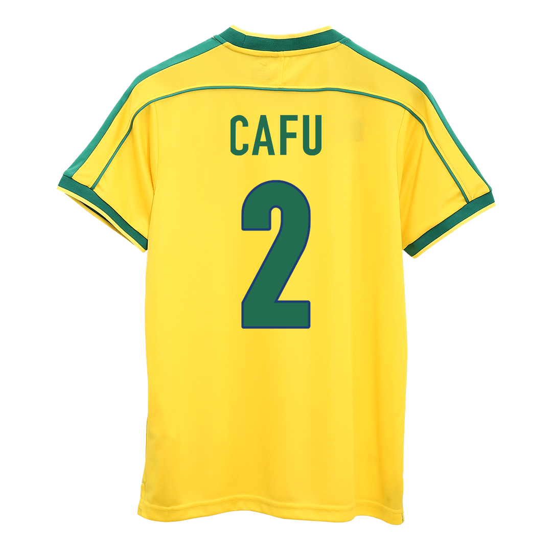 CAFU #2 レトロ 1998 ブラジル代表 ホーム ユニフォーム - ワールドカップ