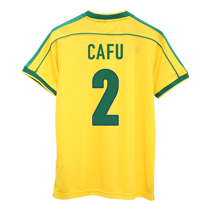 CAFU #2 レトロ 1998 ブラジル代表 ホーム ユニフォーム - ワールドカップ