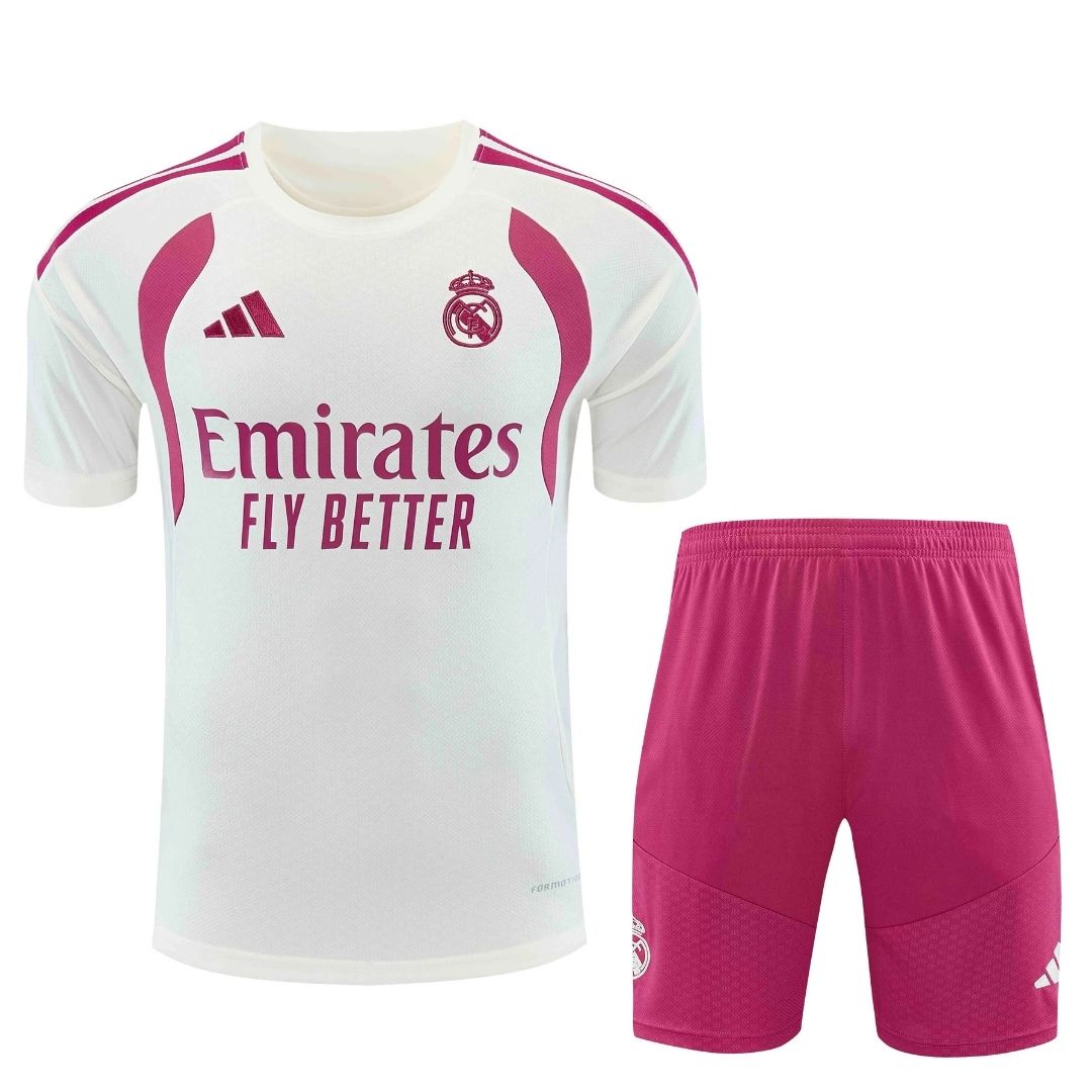 Real Madrid treningsdrakt - trøye + shorts 2026/27 beige
