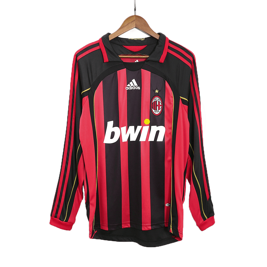 ACミラン 2006/07 ホーム レトロ長袖サッカーユニフォーム