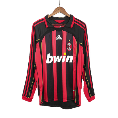 ACミラン 2006/07 ホーム レトロ長袖サッカーユニフォーム