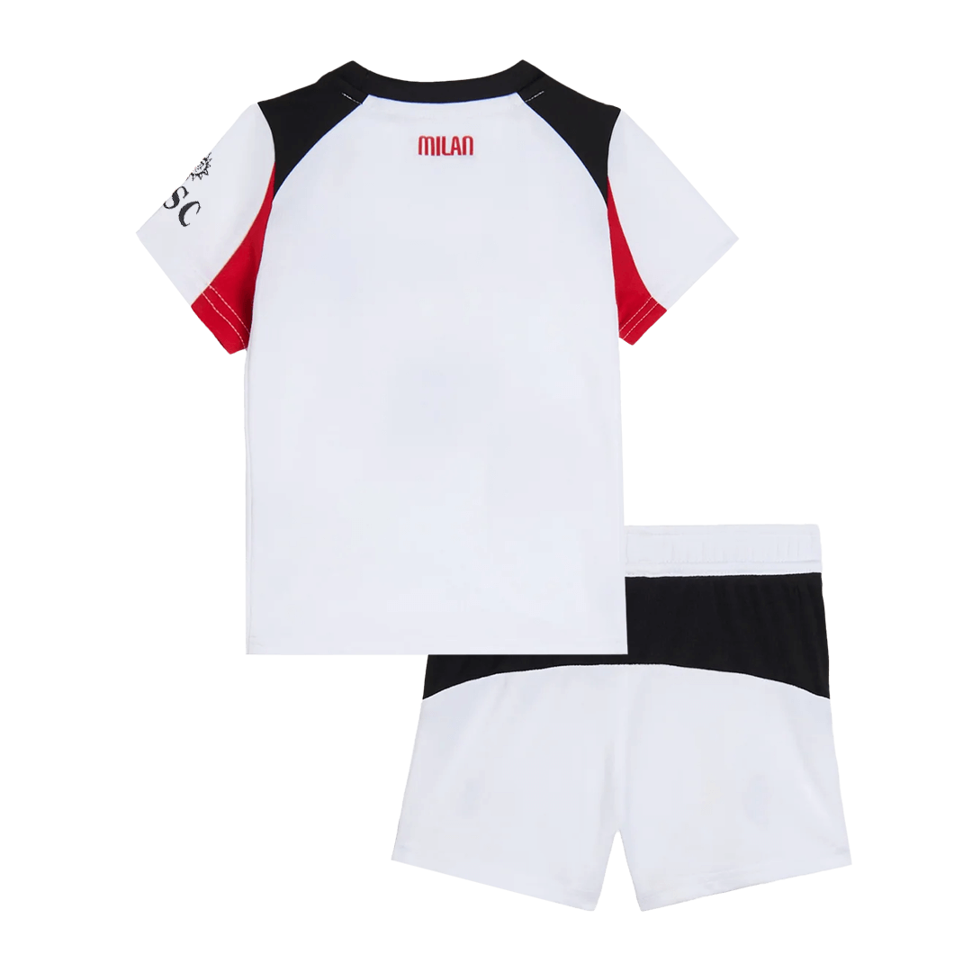 Equipación visitante infantil del AC Milan 2025/26 - Camiseta + pantalón corto