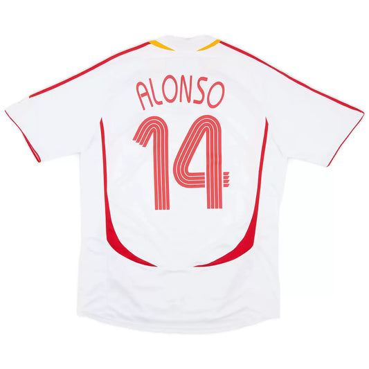 Alonso #14 Spanien 2006 Auswärts Retro-Fußballtrikot