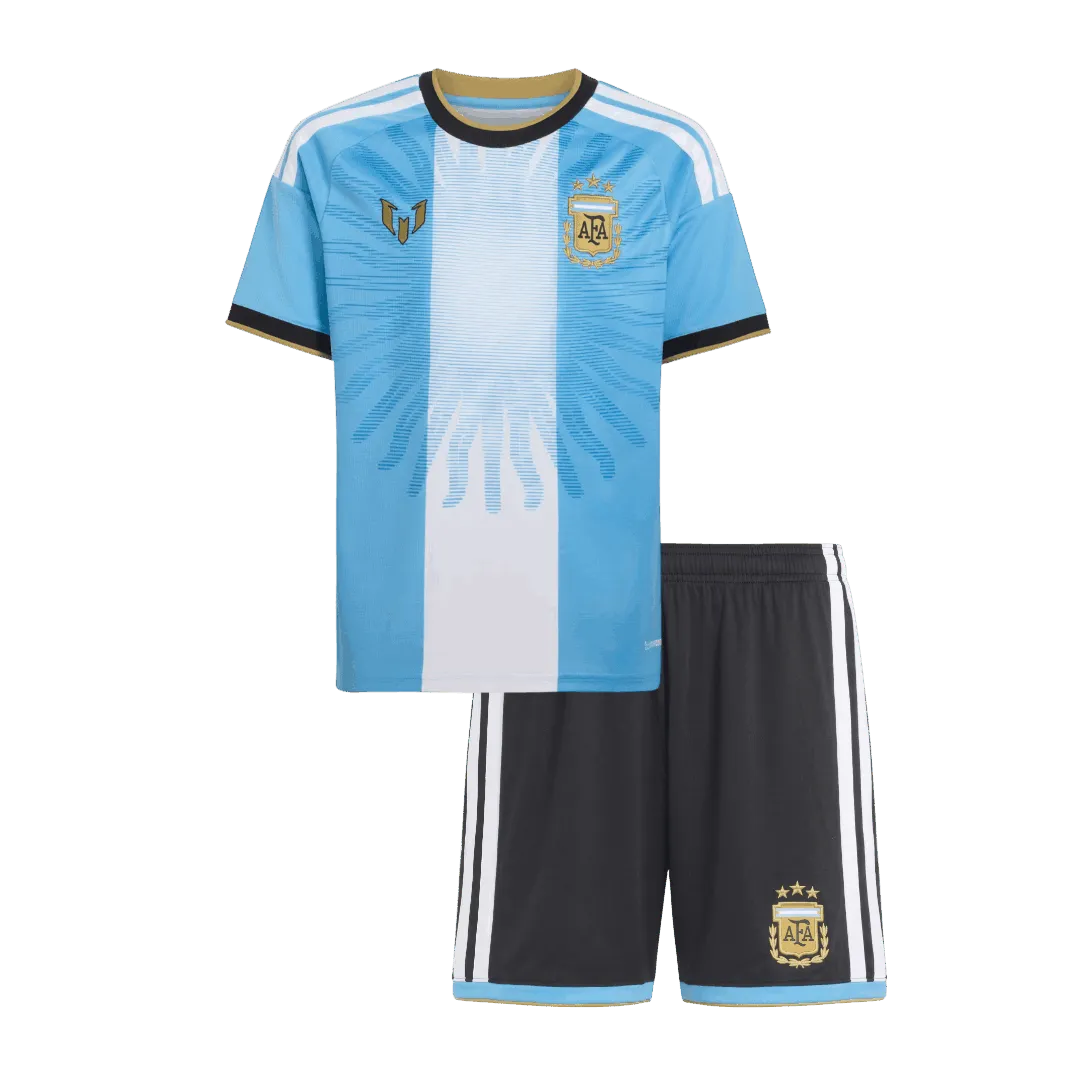 キッズ アルゼンチン代表 メッシ ホームユニフォームセット（シャツ＋ショーツ）2026
