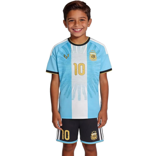 Messi #10 Argentinien x Messi Heimtrikot-Set für Kinder - Trikot + Shorts 2026