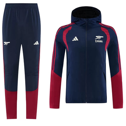 Arsenal Windbreaker Tracksuit 2026/27 (Hoodie+Pants) Navy