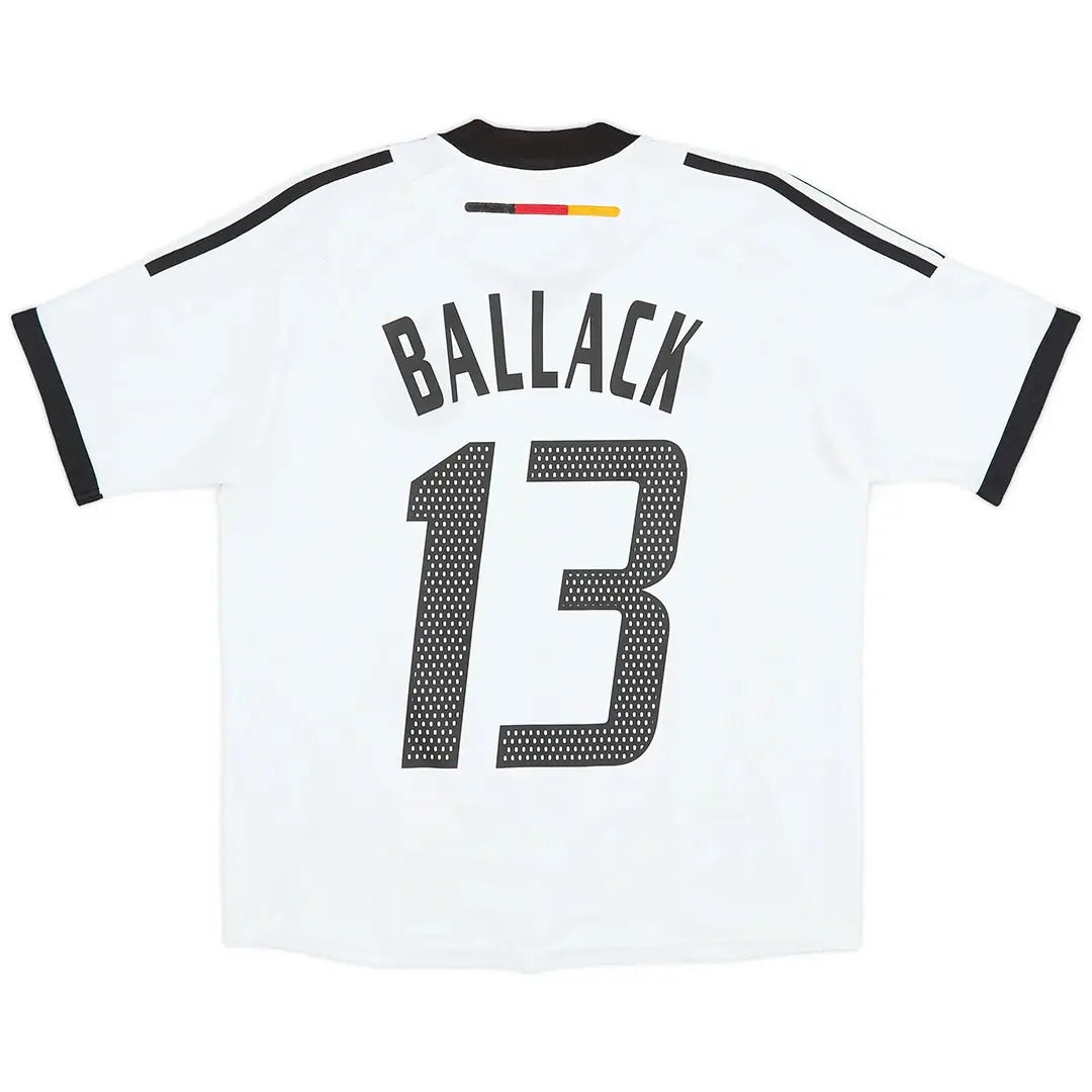 BALLACK #13 Retro Germany Home Football Jersey 2002
