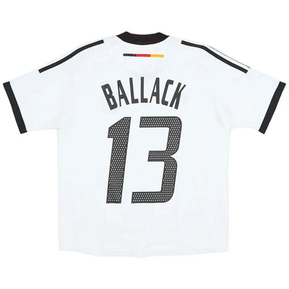 BALLACK #13 Retro Germany Home Football Jersey 2002