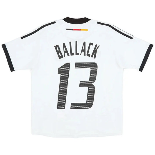 BALLACK #13 Retro Germany Home Football Jersey 2002