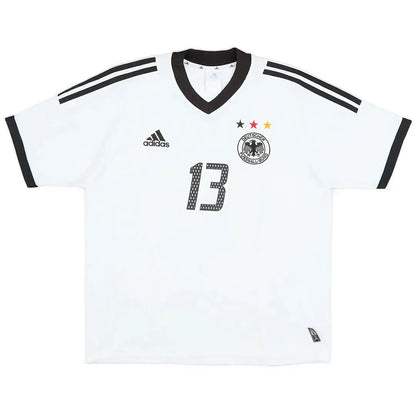 BALLACK #13 Retro Germany Home Football Jersey 2002