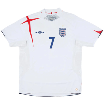 Maillot domicile rétro Angleterre 2006 de Beckham n°7