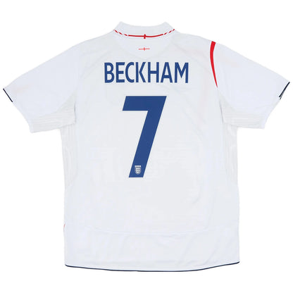 Maillot domicile rétro Angleterre 2006 de Beckham n°7