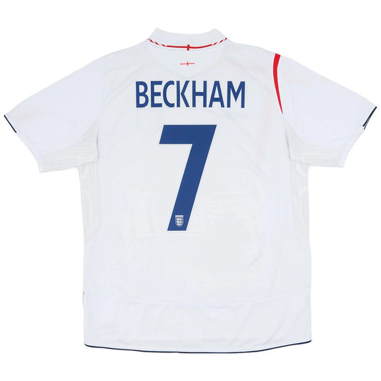 BECKHAM #7 Retro Engeland 2006 thuisshirt voetbalshirt