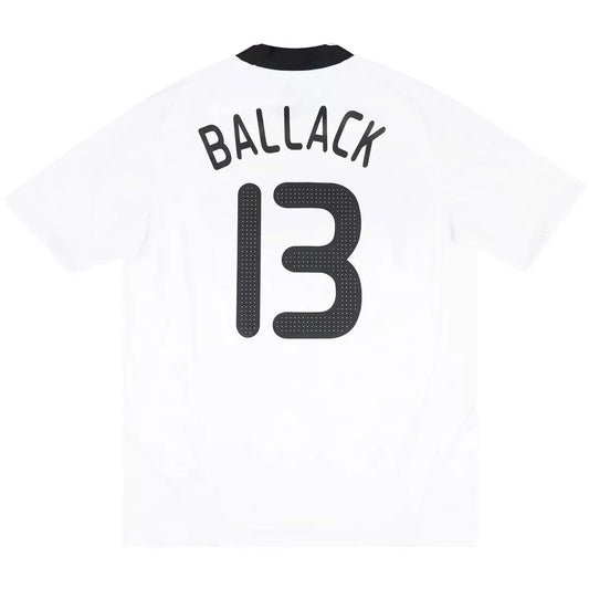 Ballack #13 Germany Euro 2008 Home Football Jersey Retro