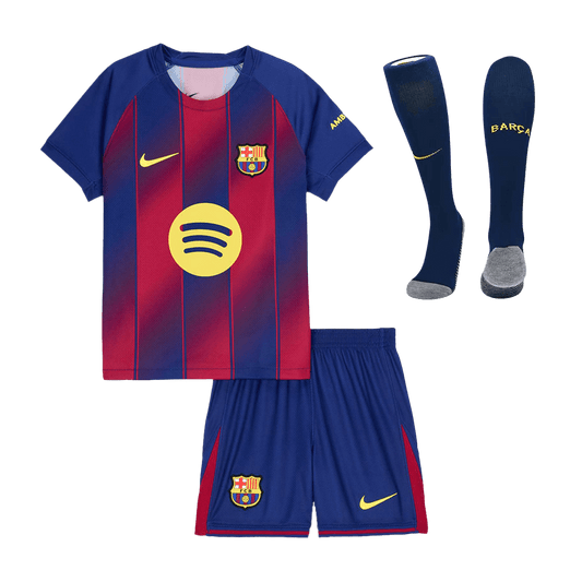 Barcelona Kid's Home 2025/26 Full Kit - Jersey+Shorts+Socks