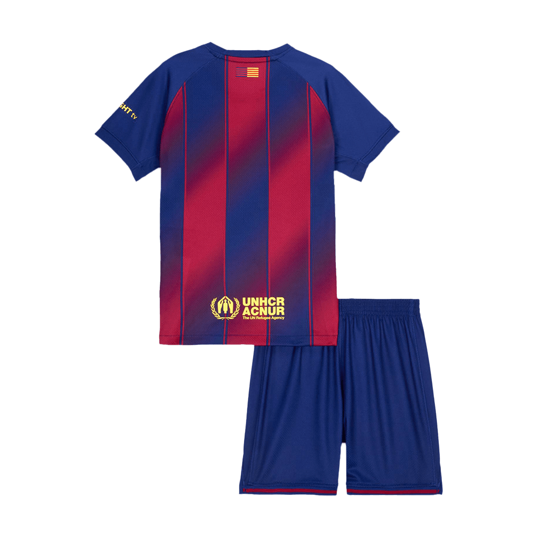 FC Barcelona Kinder Heimtrikot-Set 2025/26 - Trikot + Shorts