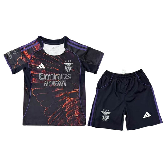Kid's Benfica Fourth Away Soccer Jersey Kit 2025/26