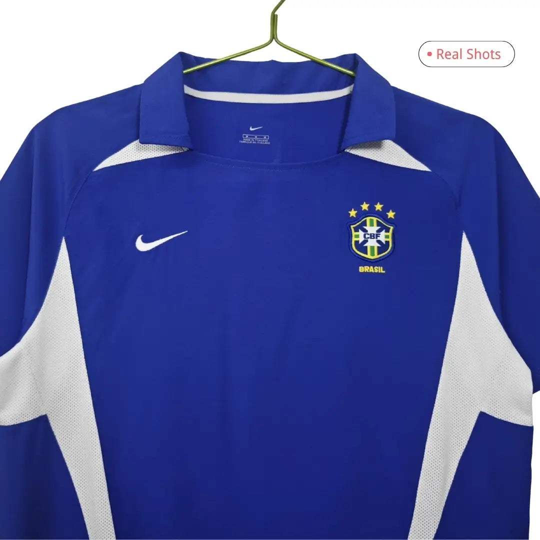 Maillot de football R.Carlos #6 Brésil 2002 extérieur rétro