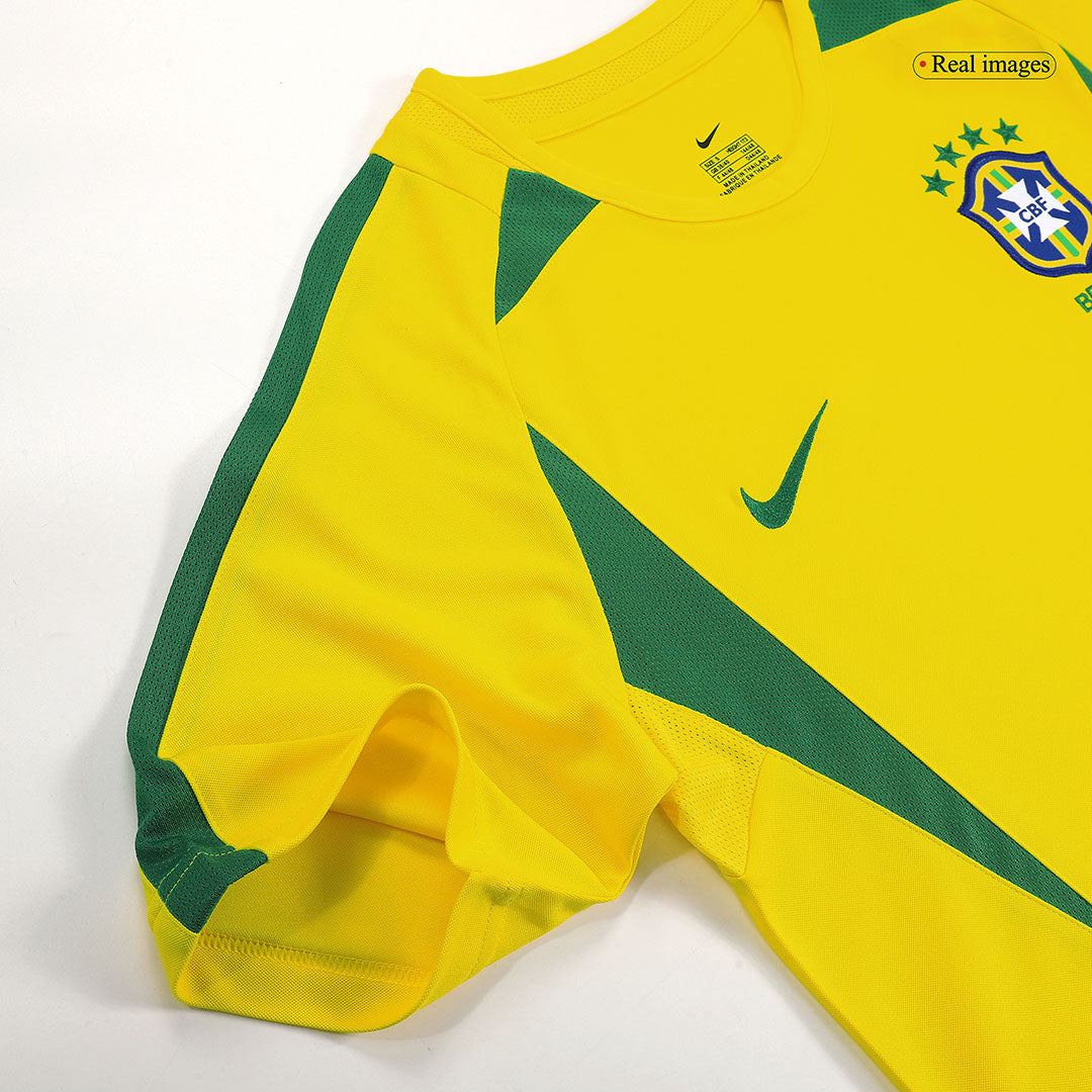 Camiseta de fútbol retro local RIVALDO #10 Brasil 2002/03