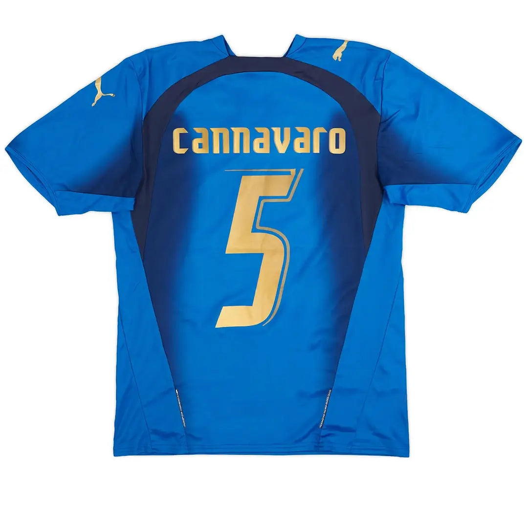 Ρετρό ποδοσφαιρική φανέλα Ιταλίας 2006, CANNAVARO #5, εντός έδρας