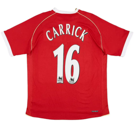 Carrick #16 Manchester United 2006/07 Home Retro Soccer Jersey