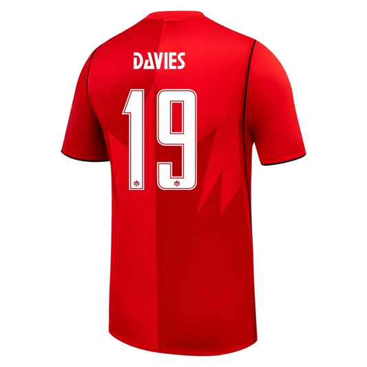 Φανέλα ποδοσφαίρου Καναδά εντός έδρας Davies #19 Παγκόσμιο Κύπελλο 2026