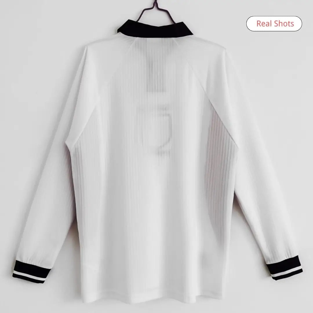 England 1998 Home Long Sleeve Retro Soccer Jersey