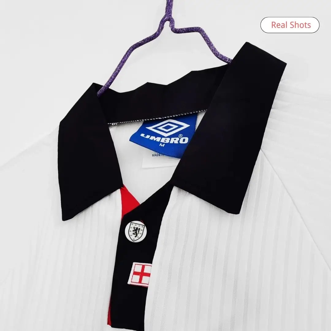 England 1998 Home Long Sleeve Retro Soccer Jersey