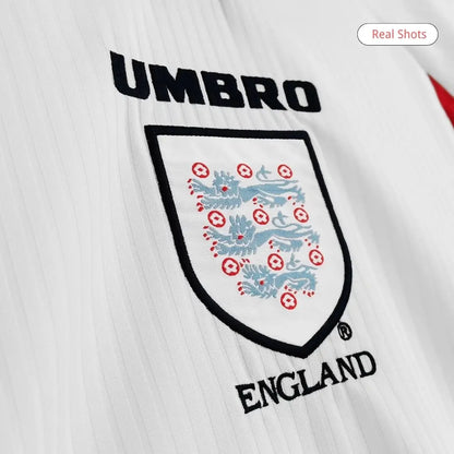 England 1998 Home Long Sleeve Retro Soccer Jersey