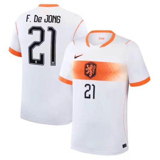 F. De JONG #21 Netherlands 2026 World Cup Away Football Jersey